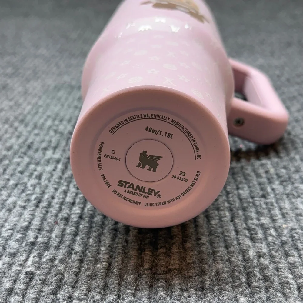 Stanley Quencher 40 oz Tumbler Pink Labubu Character Cup Travel Cup Lid - Picture 4 of 8